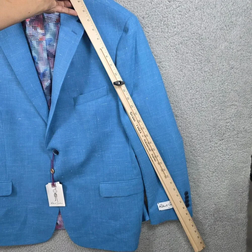 NWT Robert Graham Randall Sport Coat Blazer Size 48R Wool / Poly / Linen